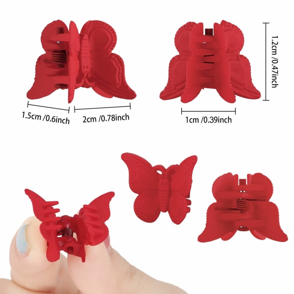 Butterfly Hårklämmor för tjejer kvinnor, 72st små hårklo
