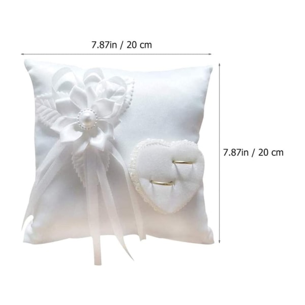 Ringpute for bryllup, 20 x 20 cm