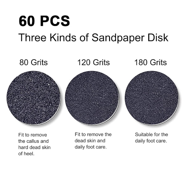 Sandpapir Disker Callus Remover Pedikyrverktøy