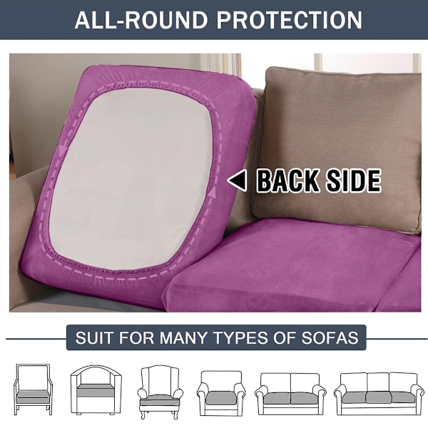 Stretch hjem hotell Sølv fløyel super myk sofa putetrekk sofa hatt sofa støvtrekk stoff