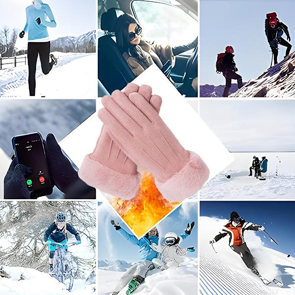 Handskar Dam Vinter Varma Pekskärm
