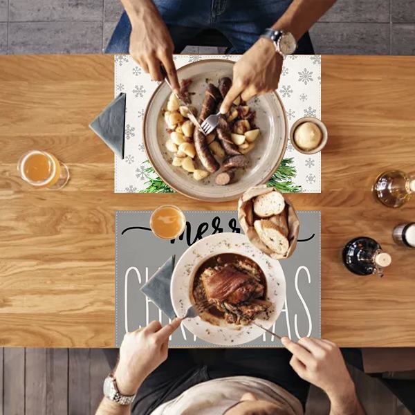 Julgranskula placemats set om 4 för matsal dekor