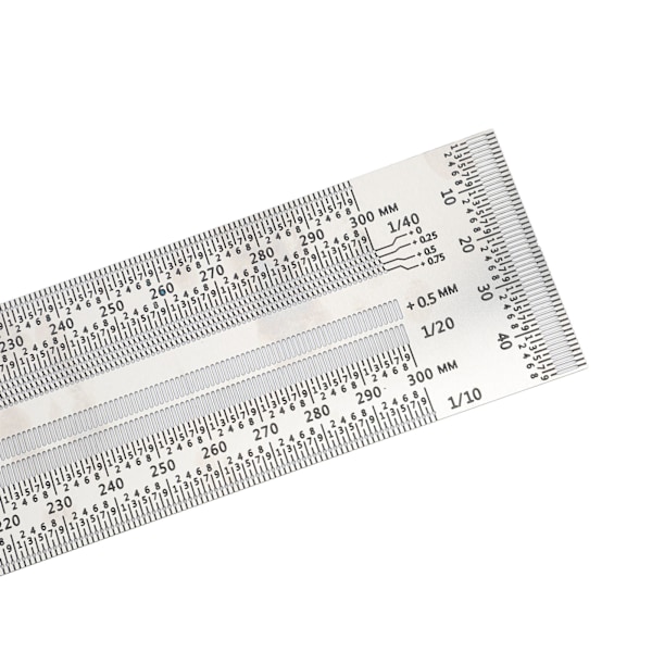 Ultra Noggrann Markerings-T-linjal Rostfritt Stål Träbearbetning Skrivnings-T-linjal Hög Noggrannhet Snickare Mark T-linjal Mätverktyg 300mm