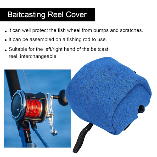 Polyester Baitcasting Rullefodral Skyddande Väska Antikollision Fiske Rulle Förvaringsväska (Blå)