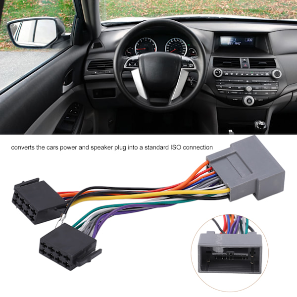 Bilradio Stereo Radio Sele Adapter ISO Ledningsnet Stik Adapter Udskiftning til Civic Accord Jazz CRV Odyssey Insight