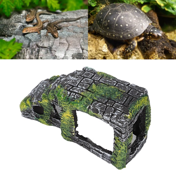Skilpadde solingsplattform Kunstig harpiks plattform trapper for terrarium øgler frosker slanger gekkoer ornament