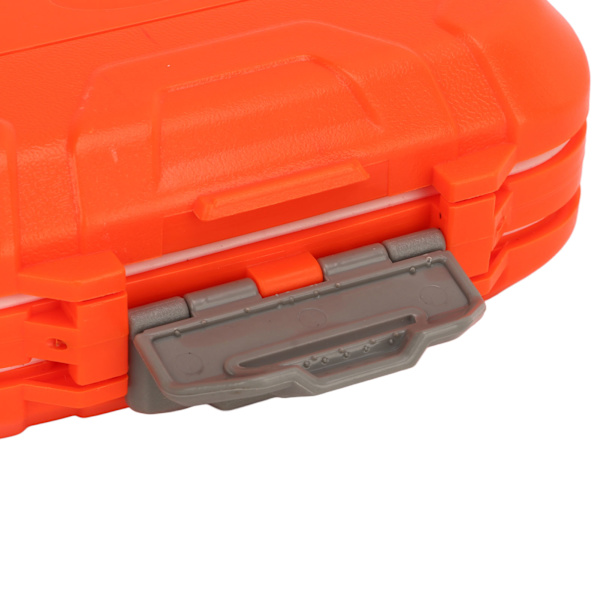 Fiskegrejæsker Fortykkede Multifunktionelle Dobbeltåbning 4 Sidede Stødsikre Forseglede Vandtætte Fiskefoderbakke Orange