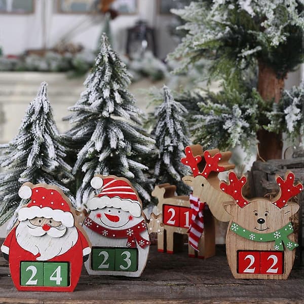 Julekalender i tre til hjemmedekorasjon, hjorteformet