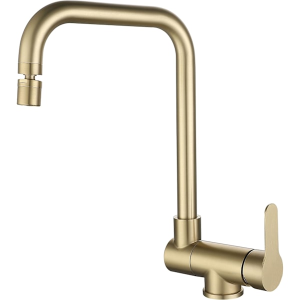 Modern Köksblandare med Trevägsfunktion, Utrymmesbesparande Design, Funktionell Spak för Enkel Användning, Fyrkantig Design för Modern Elegans
