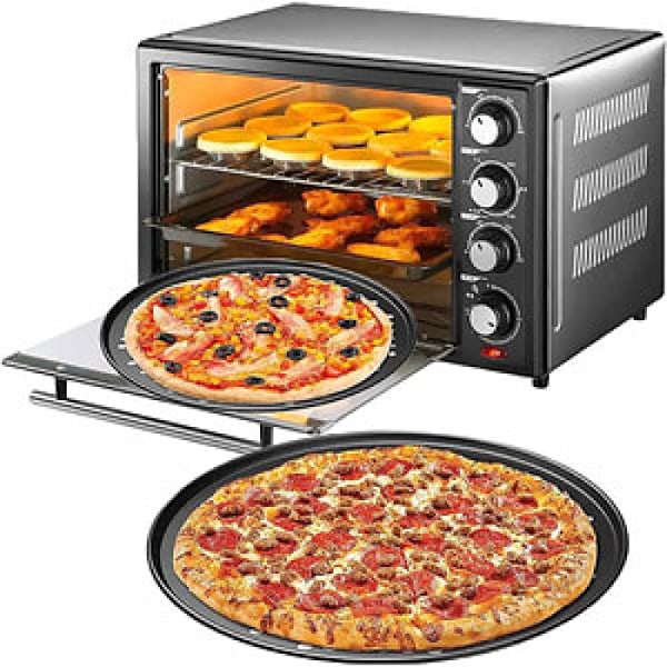 Pizzafad, non-stick pizzabageplade med huller, kulstofstål, ∅ 32 cm