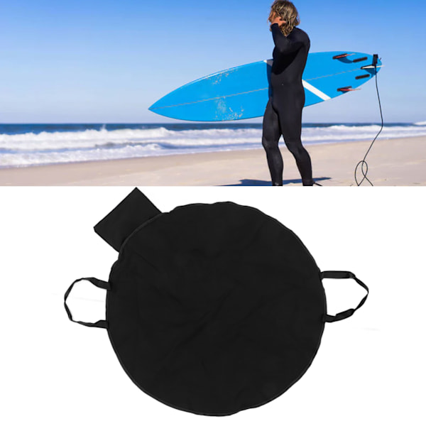 Wetsuit Changing Mat Waterproof Foldable Portable Surf Changing Mat Storage Bag for Swimming All Black