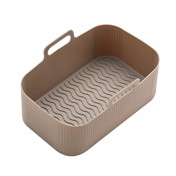 Air Fryer Silikonform, Rektangulär Silikonbehållare för Air Fryer, Silikonbricka för Air Fryer