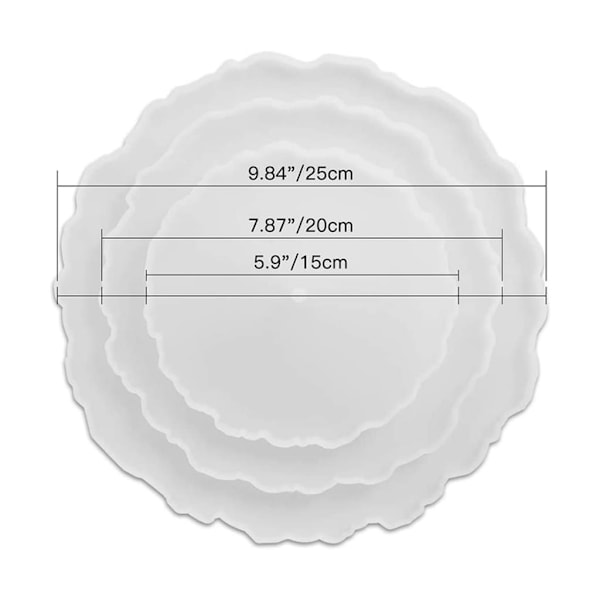 Silikonformar epoxiharts set 3 delar stora, DIY set