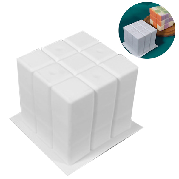 3D Mousse-tårtform, silikon för muffins, cupcakes, pudding, gelé