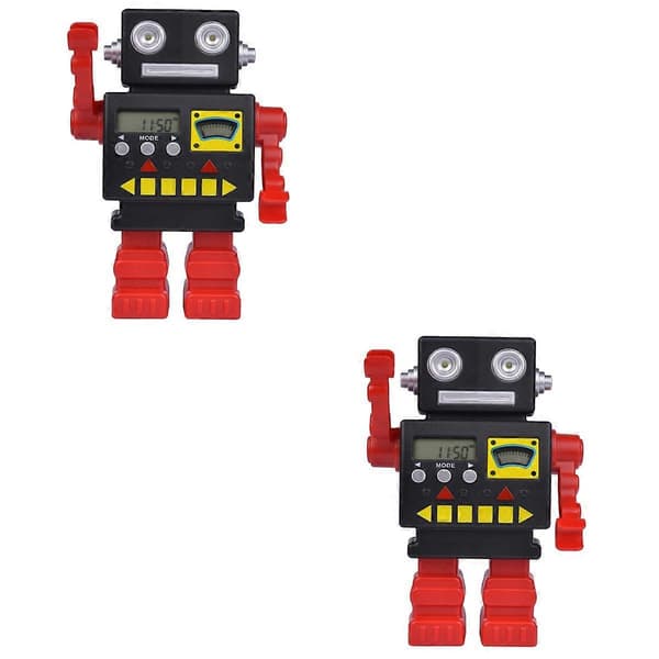 Søt robot-sparebøsse med automatisk telling, 2-pakning