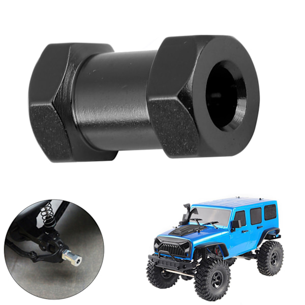 4 st 12 mm RC Hex hjulnav metall adapter för D90 AX10 CC01 SCX10 F350 Crawler (20 mm svart)