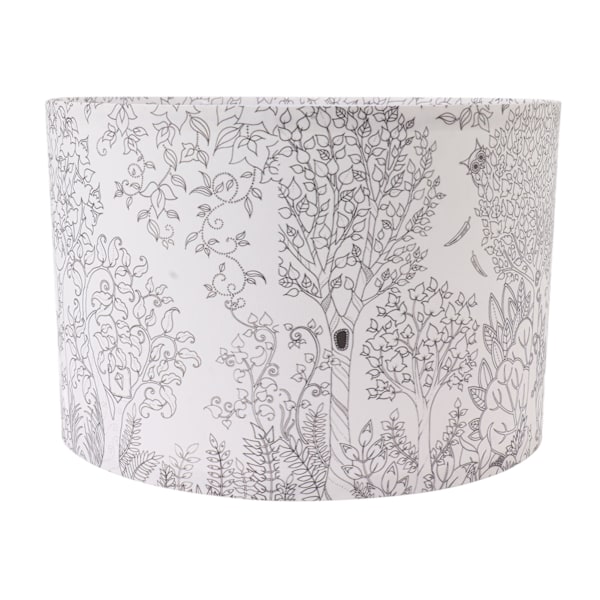 2 sett PVC trommeskjerm 11,8 x 11,8 x 7,8 tommer moderne enkel tre mønster bordlampe skygge for soverom