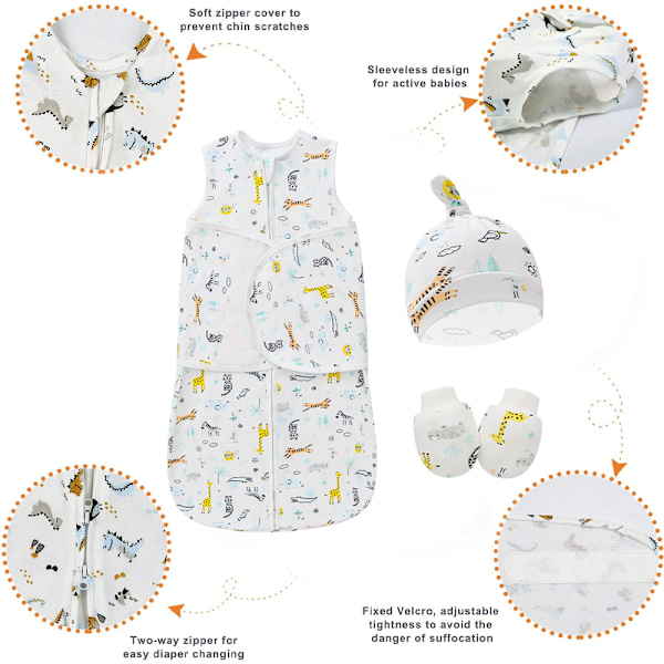 Unisex baby sovsäck i mikrofleece, filt att dra på