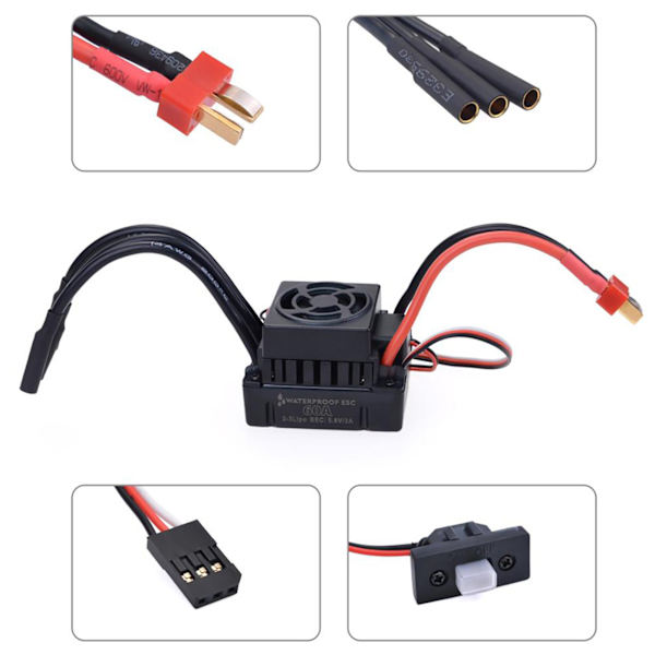 Surpass F540 4mm Guld Bananplugg Borstlös Motor 60A Vattentät Borstlös ESC Set(4370KV )