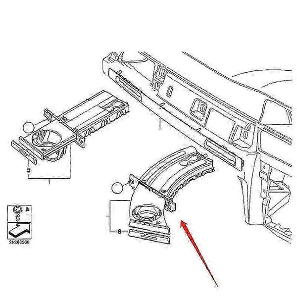 2026 Koppholder for dashbord på høyre side for E90 2005-2012, Ny 2026