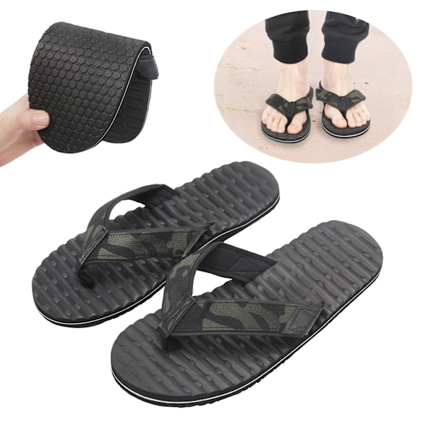 Sommer Letvægts Flip Flops MultiLayer AntiSlip Tøfler Bløde EVA Flip Flops(43 )