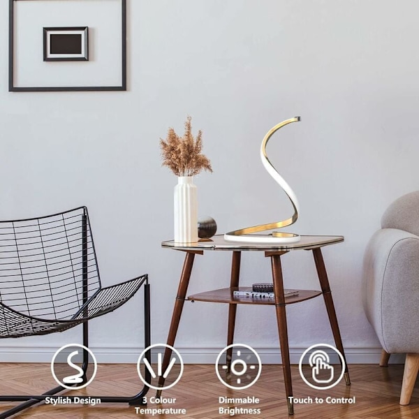 Dimbar LED Bordslampa, Modern Design Med Minnesfunktion för Ljusstyrka, Steglös Dimning Erbjuder Oöverträffad Flexibilitet, Aluminiumkonstruktion Med