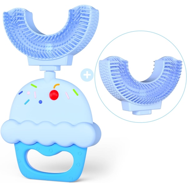 U-formet tannbørste for barn, premium myk silikontannbørste