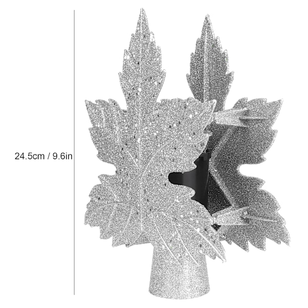 Julepynt med projektorlampe, ornament, nattdekorativt lys for hjemmefest AC100V‑240V sølv EU-plugg