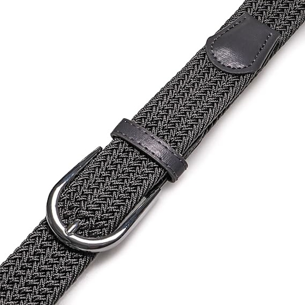 2 stykker unisex elastisk flettet bælte elastisk stofbælte til mænd a