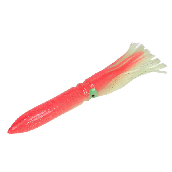 10 st bläckfiskbeten 30 cm silikon naturtrogen lysande bläckfisk kjol fiskebete med krok rosa