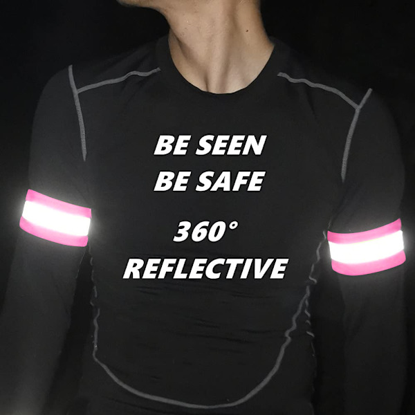 8 stk refleksbånd, refleksarmbånd for jogging sykling