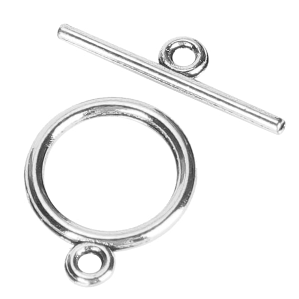 100 sett Toggle Clasps Legering 2mm OT Spenne DIY Smykkefremstillingsrekvisita for Halskjede ArmbåndSølv