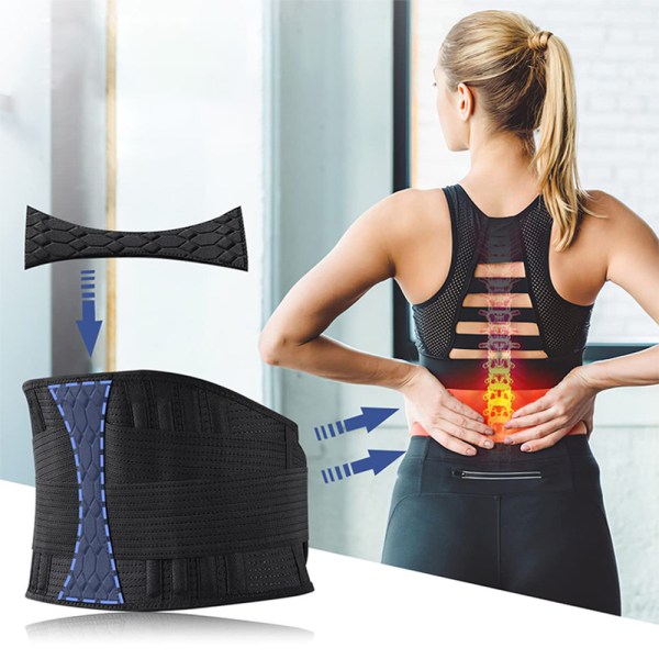 Ryggskinne for lindring av nedre ryggsmerter med bionisk ryggrad