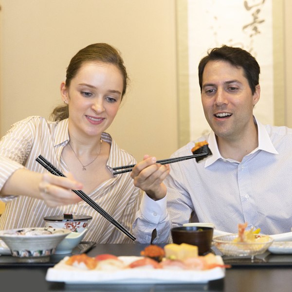 Metallpinnar, Återanvändbara Pinnar Unik Design: Minimalistiskt Körsbärsblomsmönster, Halkfri Design för Sushi Nudlar, Fyrkantig Kropp Värme