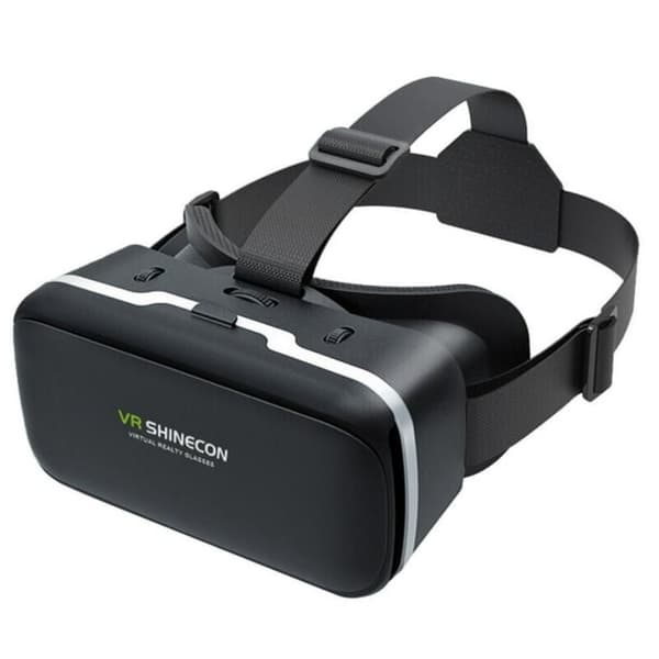 Bluetooth Fjärrkontroll VR-Headset för iPhone & Android, Virtual Reality 3D-glasögon med Brett Synfält, Högupplösta Linser för 360°