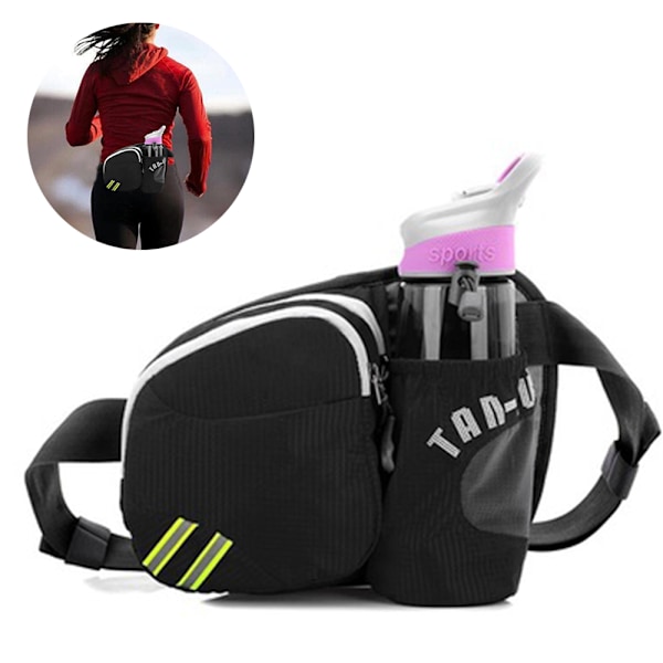 Belt bag bum bag with bottle holder, sports hip bag