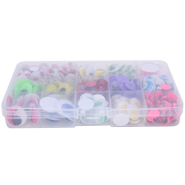 350 st 10-20 mm plast mångfärgade rörliga dockögon ögonboll DIY handgjord docka leksakstillbehör