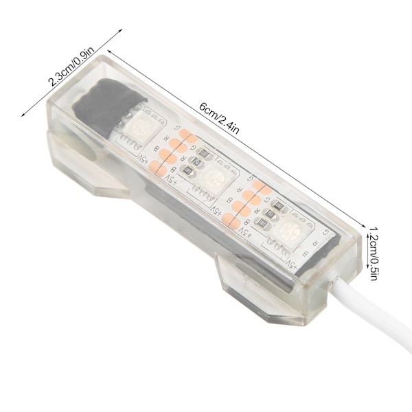 LED-akvarieljus Mikrolandskap Akvarieljus Fjärrkontrollljus för medelstora små akvarier med sexkantiga block Vit linje