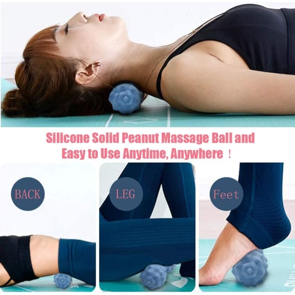 Dobbel Lacrosse Ball Massasje - Deep Tissue Peanut Massage Roller