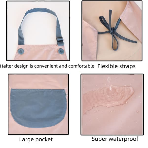 Børneforklæde Kunstnerforklæder til børn med 4 lommer til bagning, kunsthåndværk, maskinvaskbare materialer, glat behagelig tekstur, unisex