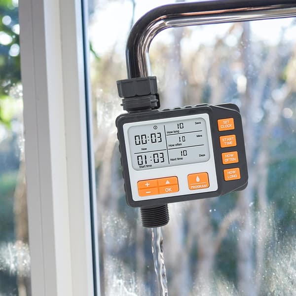 Smart Sprinkler Timer, Automatisk Havevandingssystem, Programmerbar Vandhanetimer, Designet til Udendørs Brug, Brugervenlig Grænseflade, Kompakt