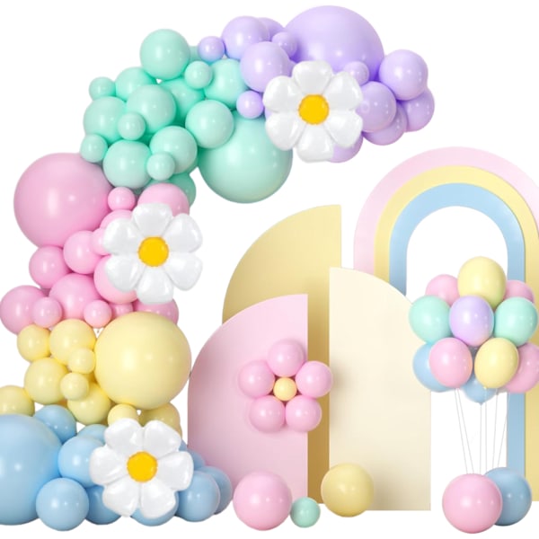 Jumbo Tjock Latex, Macaron Blandade Regnbågsballonger, Inomhus Utomhus Dekorationer För Alla Fester Eller Evenemang, 262 Delar, Naturlig Latex I 6 Olika