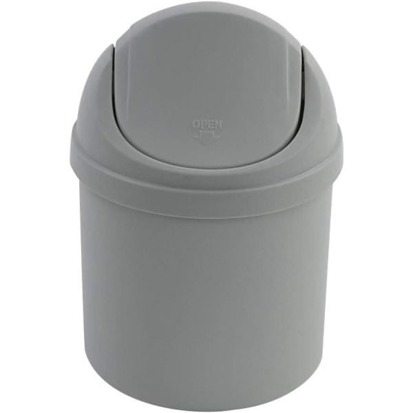 Mini soptunnor i plast med swing-top lock, 0,7 gallon (rosa) Grey