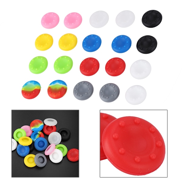 20 st Controller Tillbehör Joystick Antiskid Cap Case för PS2/PS3/XBox One/360