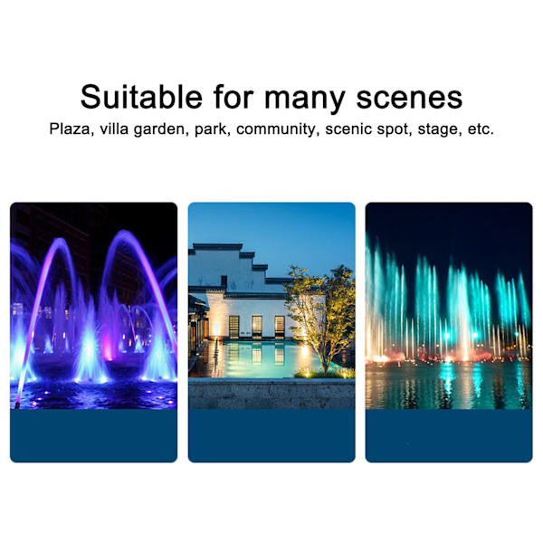 15W LED RGB Pool Light IP68 Vandtæt Undervands Pool Væglampe med Fjernbetjening til Swimmingpool AC12V