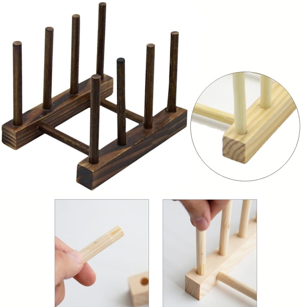 Multifunktionell Organizer Bambuplattor Organizer För Kompakt Design, Naturträ Hopfällbar Design Lämplig För Diverse Köksredskap Miljövänlig