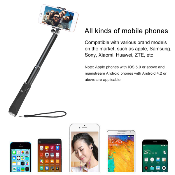 Selfie Stick med bærbar Bluetooth-design, håndholdt selfie