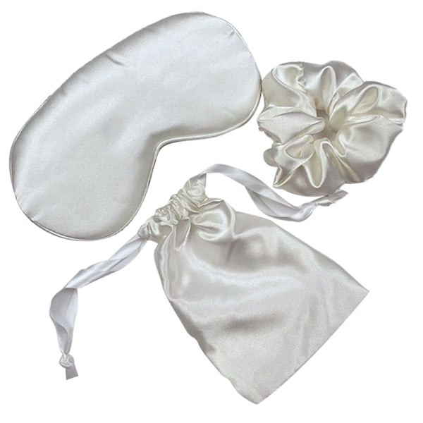 Artificial silk sleep mask with adjustable straps, comfortable and soft