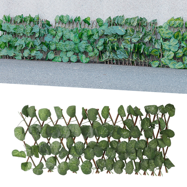 Kunstig hækhegn simulering udvidelig solbeskyttelse vandtæt kunstig topiary hæk plante til have begonia blad