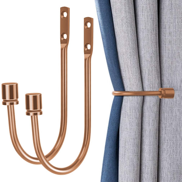 Pack of 2 metal tiebacks for curtains, wall mounting tieback hooks